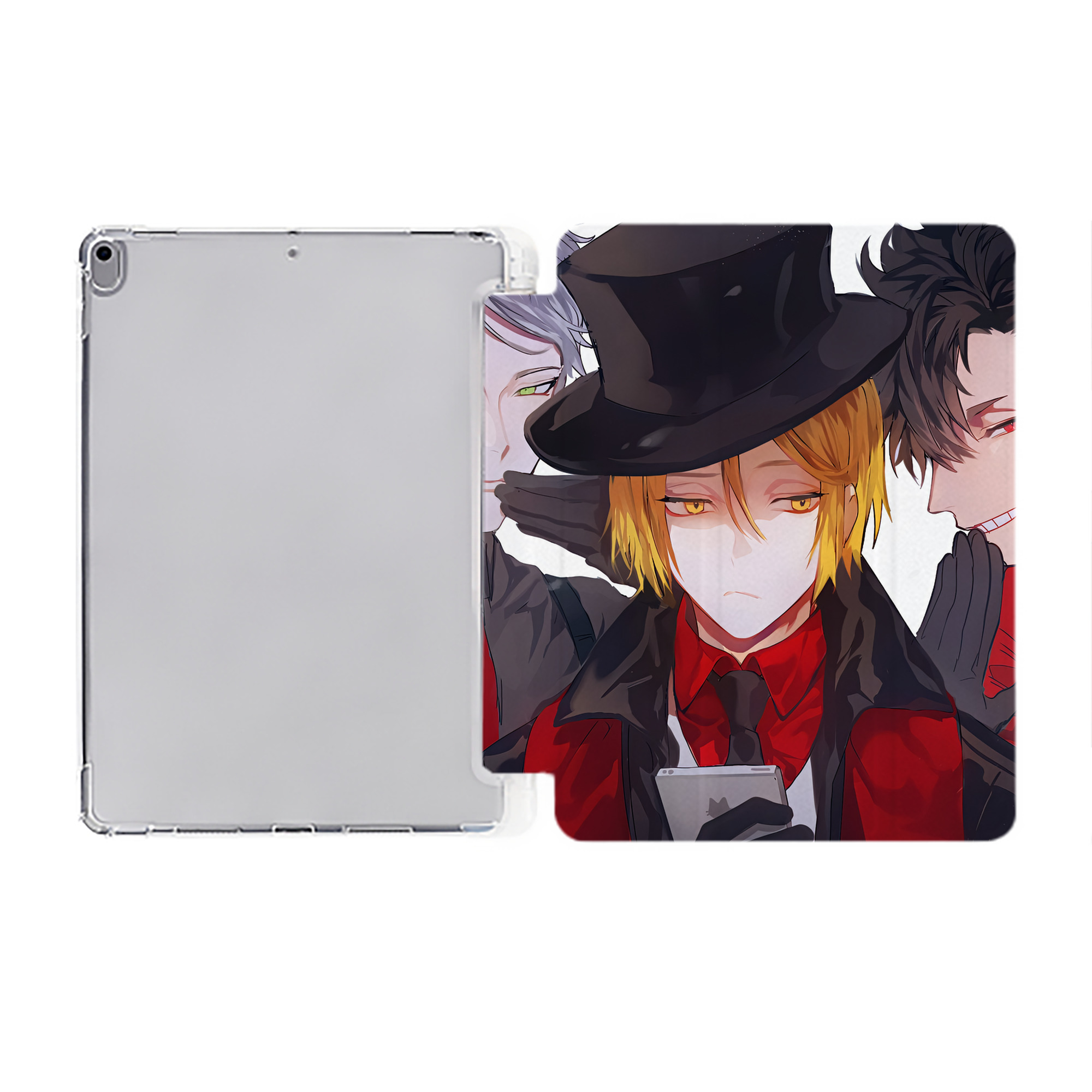 （画像用） ハイキュー!! Haikyu!! IPad ケース ペン収納付き 三つ折りスタンド PUレザー×シリコン 対応機種9.5/10.5/10.9インチ